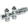 D-DESIGN KIT DE ROBINET RADIATEUR THERMOSTATIQUE BITUBE/MONOTUBE +RACCORD 16MM DROIT CHROME DC1