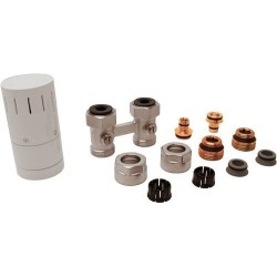 KIT DE ROBINET THERMOSTATIQUE DESIGN UNI 8 DROIT AVEC RACCORDS 16MM 53110005