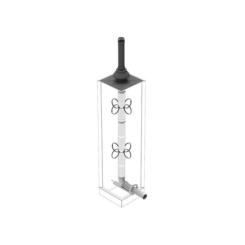 UNIFLOW KIT ACCESSOIRES POUR FLEXIBLE CHEMINEE PP 80MM WN45080PR