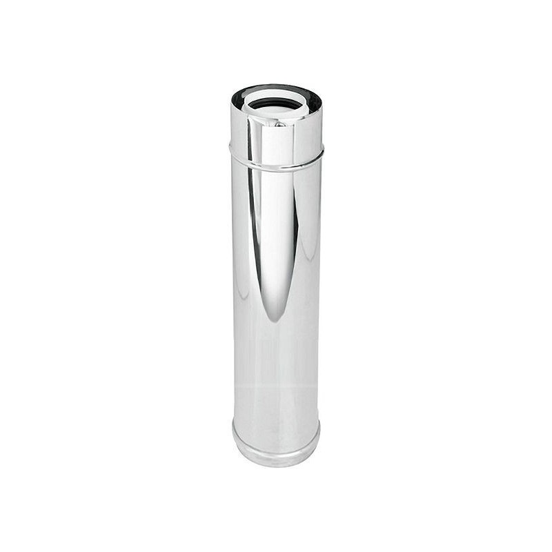 UNIFLOW TUBE CONCENTRIQUE 80/125MM 500MM INOX/PP WXPX812050