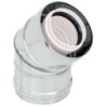 UNIFLOW COUDE CONCENTRIQUE 80/125MM 45° INOX/PP WXPX81245