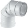 UNIFLOW COUDE CONCENTRIQUE + PORTE D'INSPECTION 80/125MM 90° ALU/PP WBCUR90IS