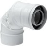 UNIFLOW COUDE CONCENTRIQUE + PORTE D'INSPECTION 60/100MM 90° ALU/PP WBCUR61090IS