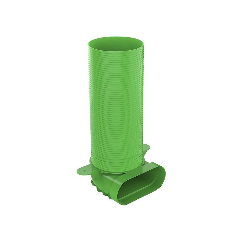 Duco DUCOFLEX ADAPTATEUR COUDE POUR BOUCHE D'EXTRACTION LONGUE OVAL D125 00004681
