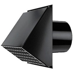 PASSAGE MURAL POUR SYSTEME DE VENTILATION D D:125MM NOIR 400480602