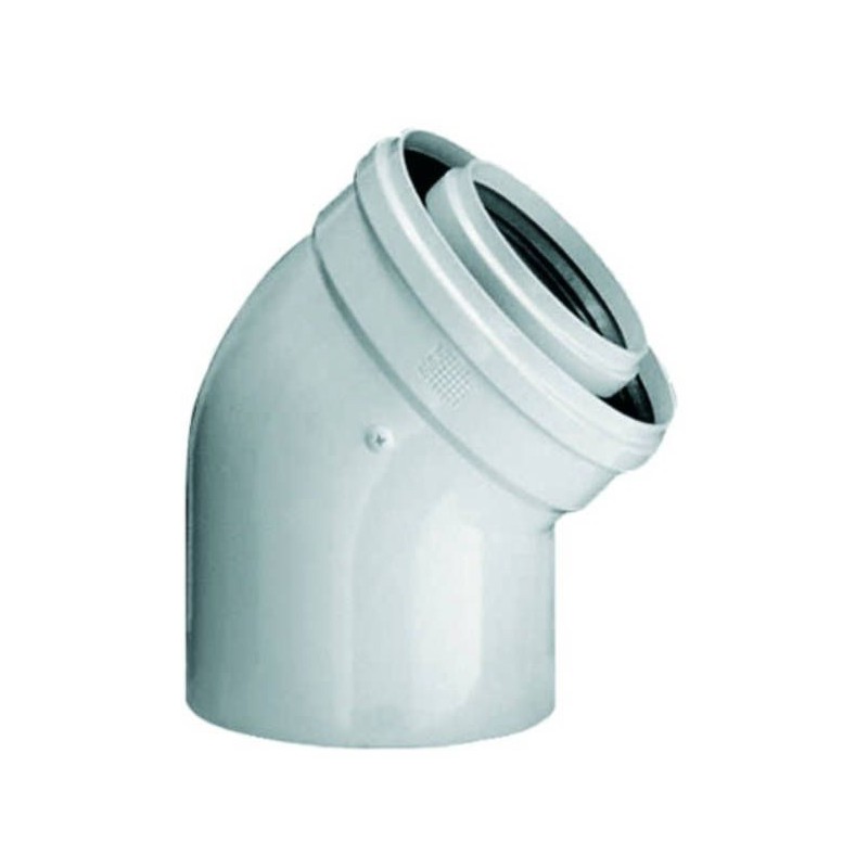 Remeha coude concentrique 45° PP 60/100 WBCUR61045