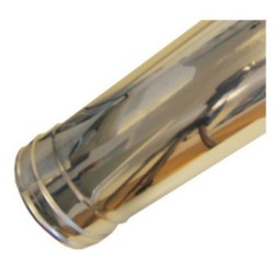 Isoleco Tuyau en inox simple paroi 0,5m diamètre 100 mm
