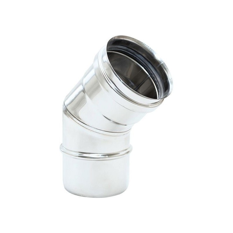 UNIFLOW COUDE 80MM 45° INOX 248X