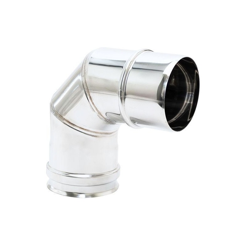 UNIFLOW COUDE 80MM 90° INOX 298X