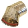 Isoleco Coude 45° en inox simple paroi diamètre 100 mm 314604100