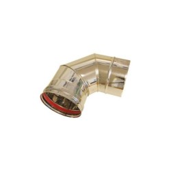 Isoleco Coude 90° en inox simple paroi diamètre 130 mm 314605130