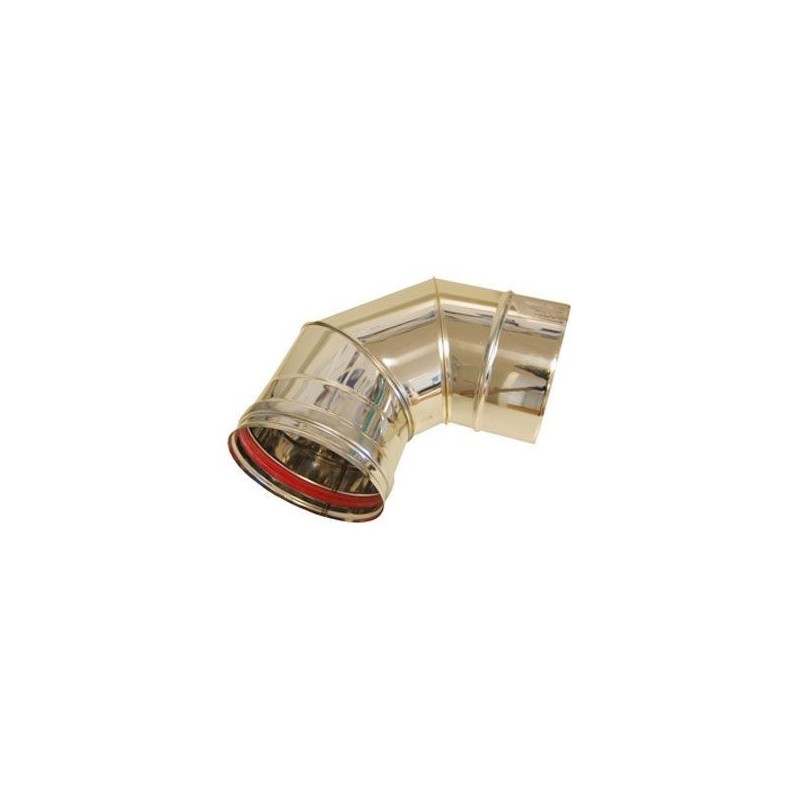 Isoleco Coude 90° en inox simple paroi diamètre 130 mm 314605130