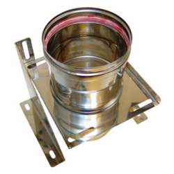 Isoleco èvacuation gaz brûlés en inox console support droit 130 617130 314617130