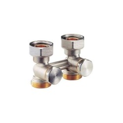 Giacomini Bloc Bitube sol intérieur avec vidage nickelé 3/4x18-R387 R387X001