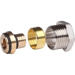 Danfoss raccord Bicone aluminium 1/2 16x2 013G4176