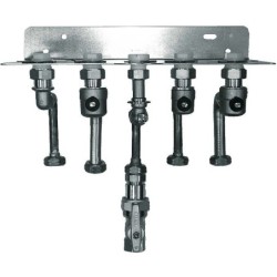 Bulex plaque de montage pour Isotwin themacondens robinet gaz avec 3 robinet d'arrêt et tubes 0020106759
