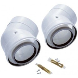 Vaillant de 2 coude 45° C PP diamètre 60/100 mm 303911