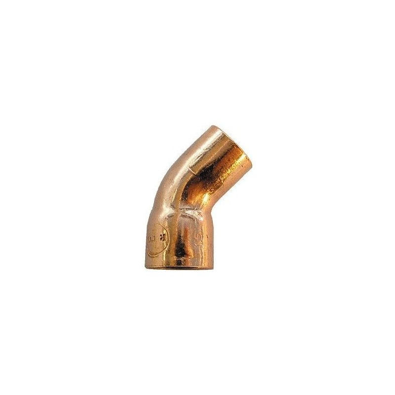 Cuivre à souder coude 45° mâle/femelle 42mm 10119